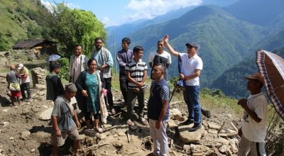 म्याग्दीको महभिर गाउँ पहिरोको जोखिममा