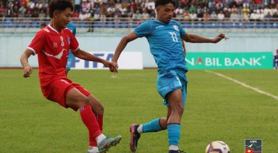 साफ च्याम्पियनसिप फुटबल : नेपाल भारतसँग पराजित