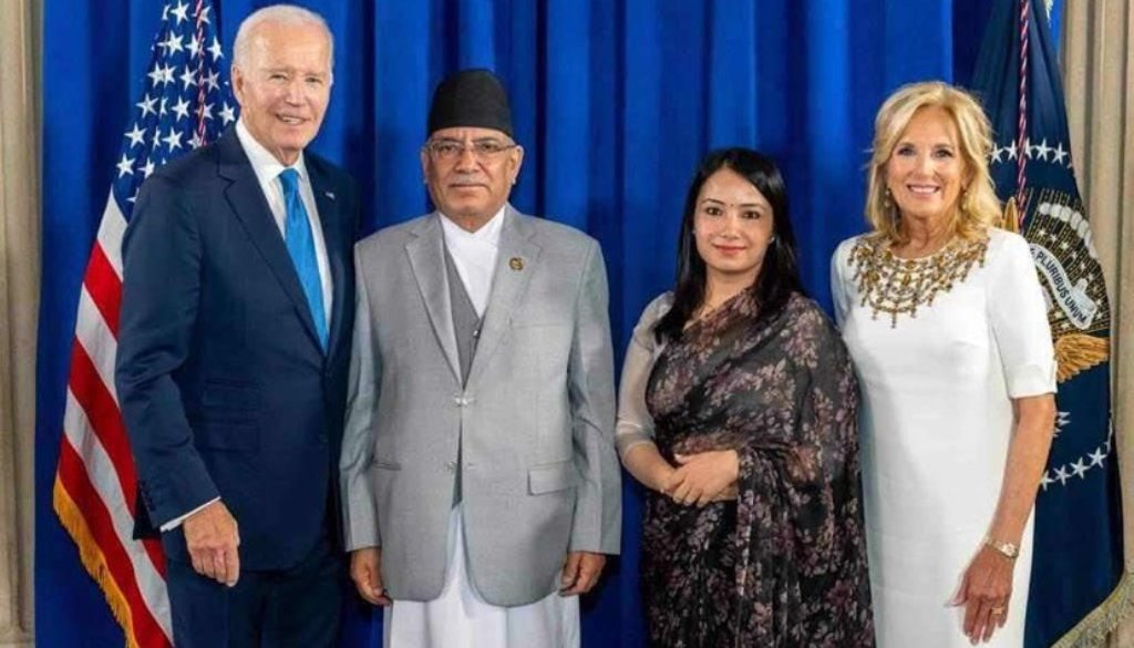 अमेरिकी राष्ट्रपति वाइडेन र प्रधानमन्त्री प्रचण्ड