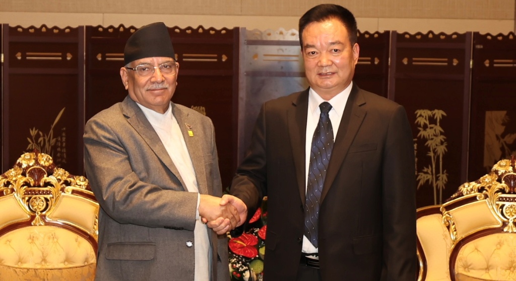 प्रधानमन्त्री प्रचण्ड र वाङ सियाङ