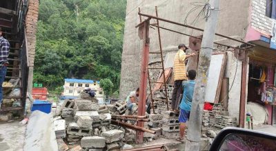 बेनीमा अतिक्रमित संरचना हटाइयो