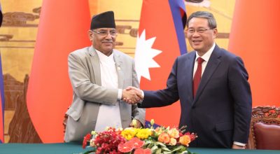 प्रधानमन्त्री प्रचण्ड र लि छ्याङ