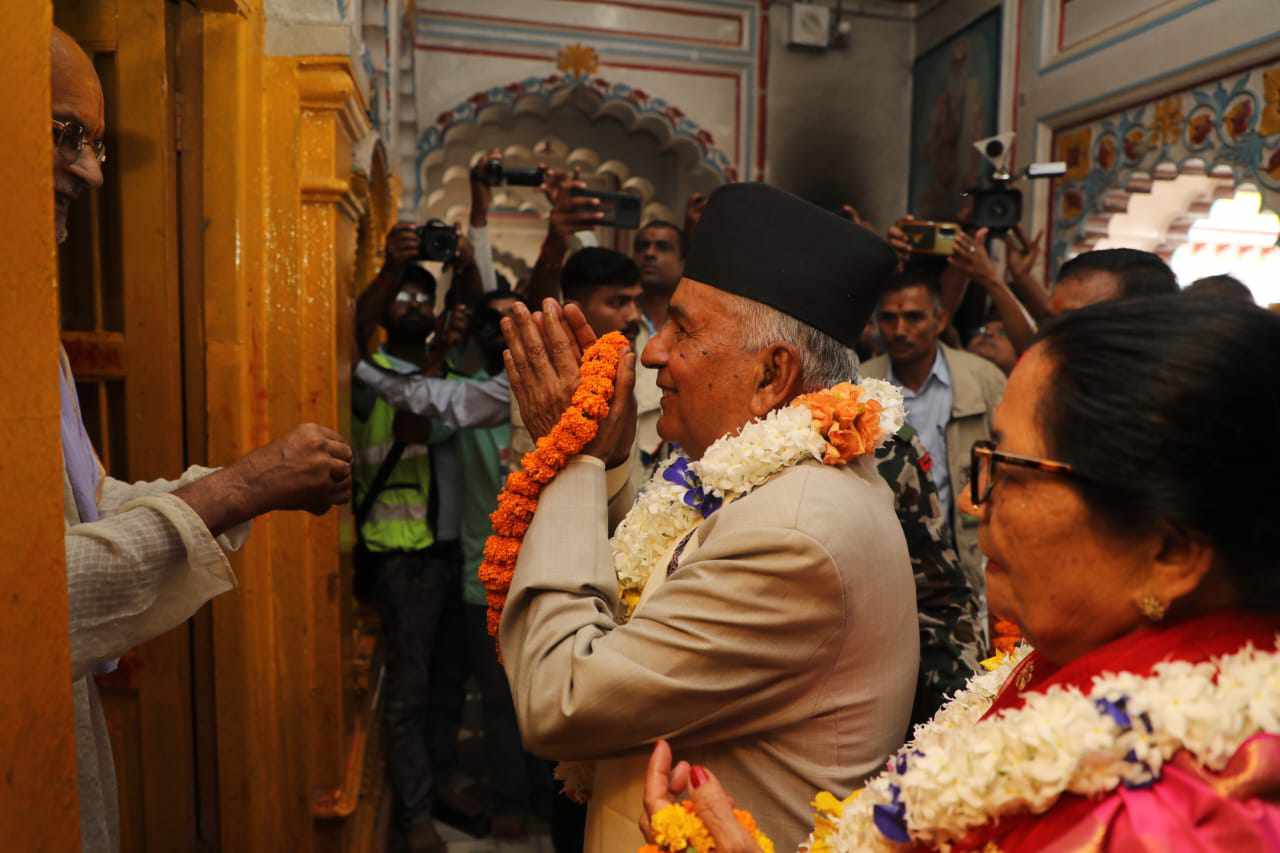 राष्ट्रपति पौडेलद्वारा जानकी मन्दिरको दर्शन एवं पूजाआजा