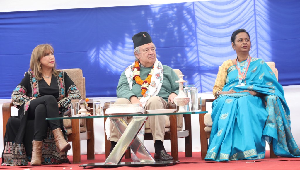 महासचिव गुटेरेस पुलचोकस्थित संयुक्त राष्ट्रसंघ भवनमा