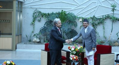 देवराज घिमिरे र एन्टोनियो गुटेरेस