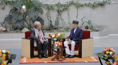 एन्टोनियो गुटेरेस र केपी शर्मा ओली