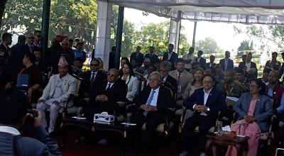 प्रधानमन्त्री प्रचण्ड र एन्टोनियो गुटेरेस लुम्बिनीमा