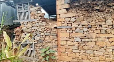 भूकम्पका कारण धादिङमा २० घर भत्किए