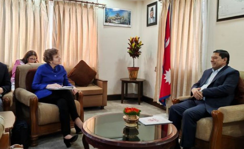 उपप्रधानमन्त्री श्रेष्ठसँग एमसिसीका सिइओको शिष्टाचार भेट