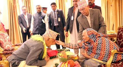 राष्ट्रपति पौडेलको विजयादशमीको टीका