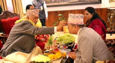 राष्ट्रपति पौडेलद्वारा सर्वसाधारणलाई टीका