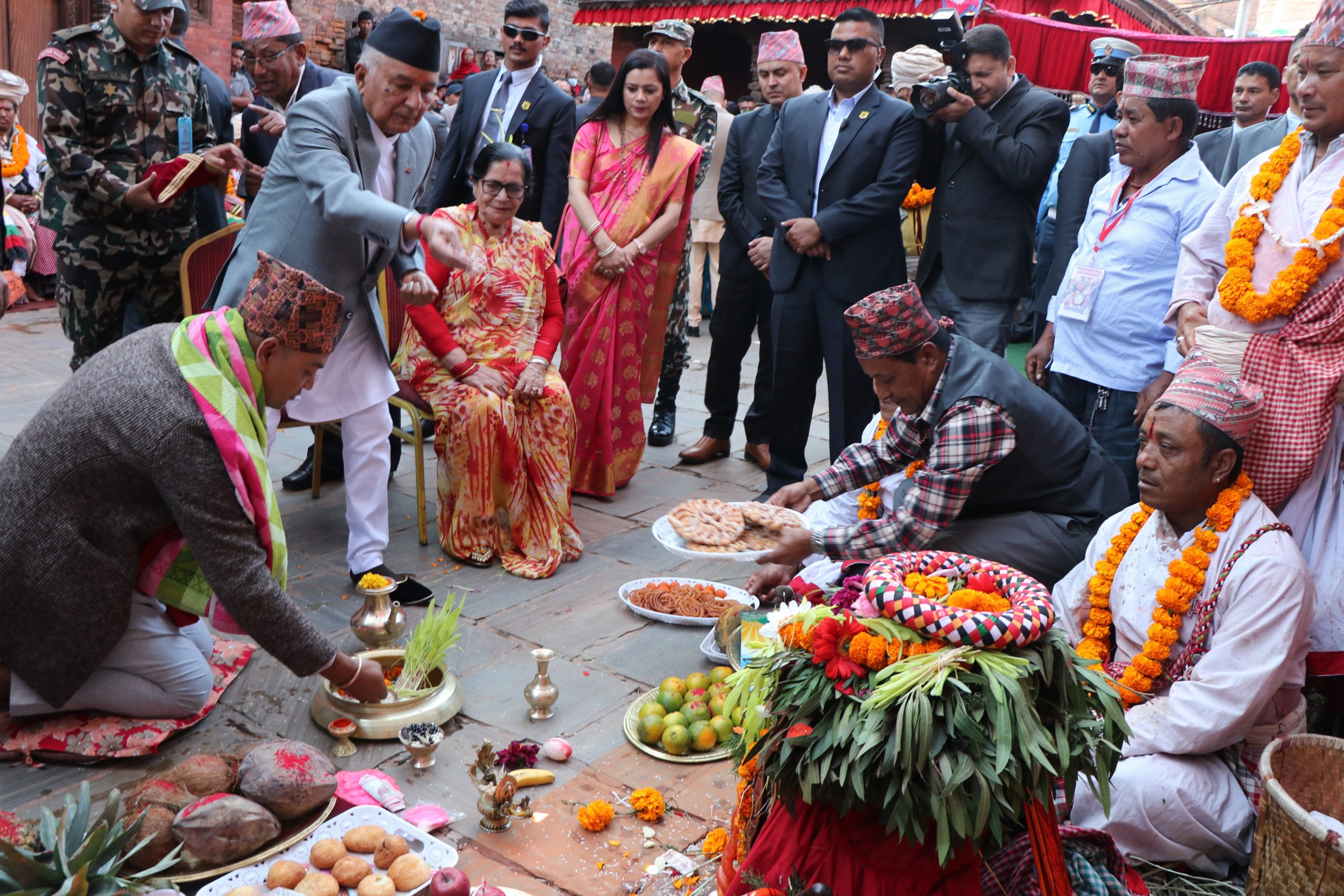राष्ट्रपति पौडेलद्वारा नवदुर्गाको विशेष पूजा