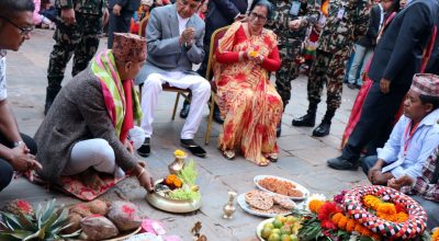 राष्ट्रपति पौडेलद्वारा नवदुर्गाको विशेष पूजा