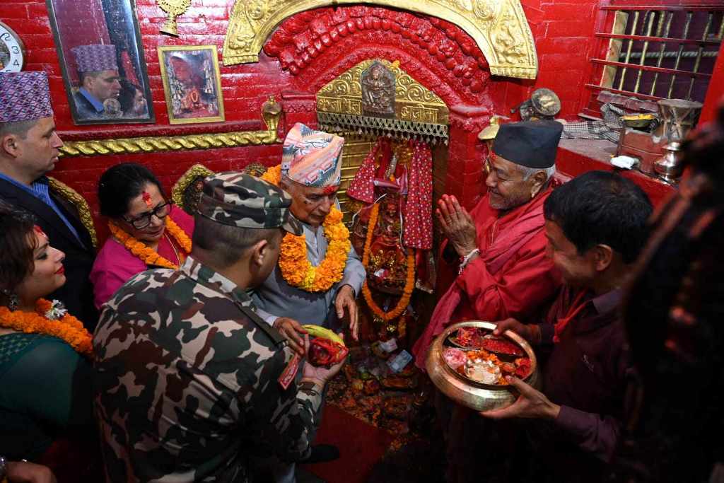 राष्ट्रपति पौडेलद्वारा विभिन्न शक्तिपीठको दर्शन