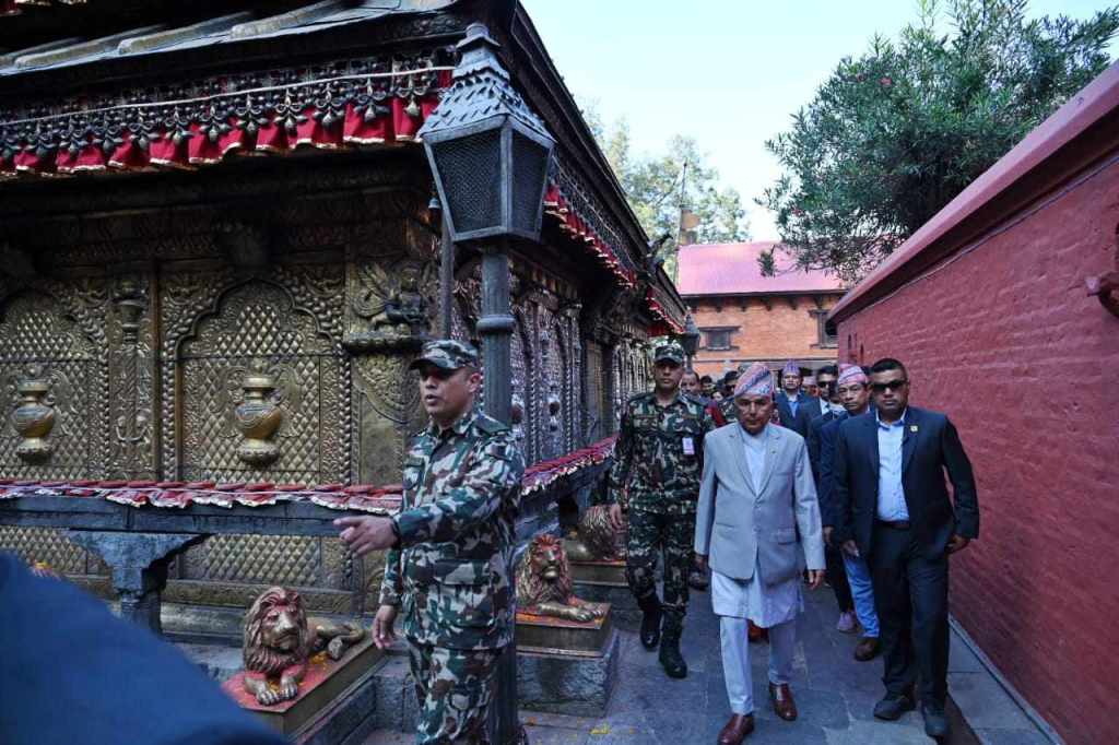 राष्ट्रपति पौडेलद्वारा विभिन्न शक्तिपीठको दर्शन