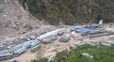 रसुवाको टिमुरेमा निर्माणाधीन सुख्खा बन्दरगाह