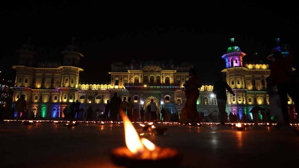 जानकी मन्दिरमा दीपावली 