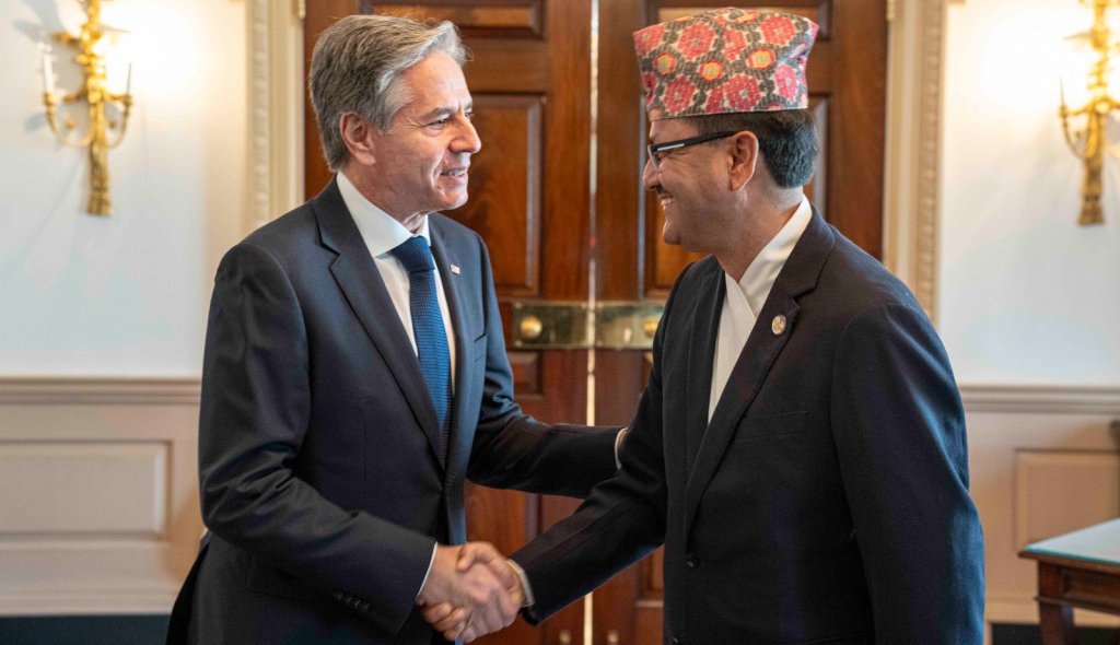 नारायणप्रकाश साउद र एन्टोनी ब्लिङ्केन