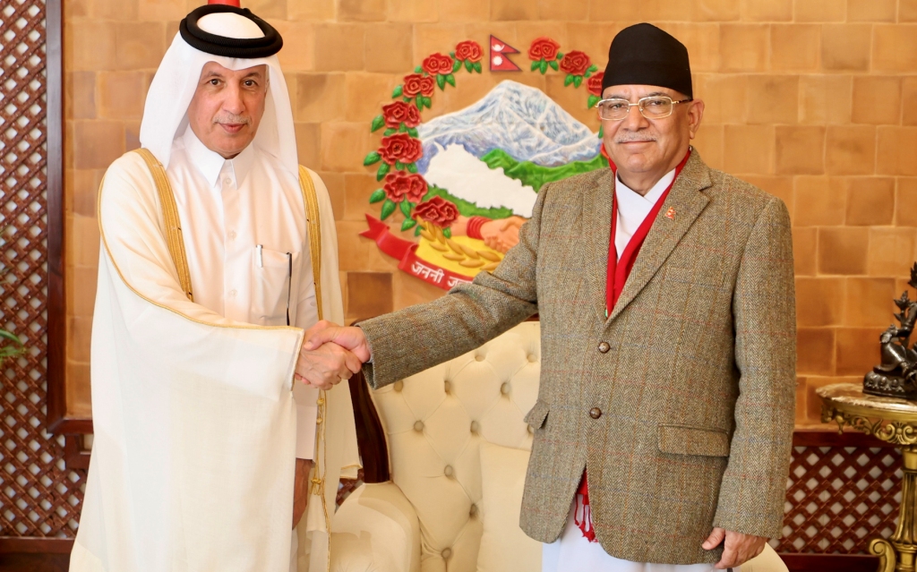 प्रधानमन्त्री प्रचण्ड र सुल्तान बिन साद अल–मुखैरी