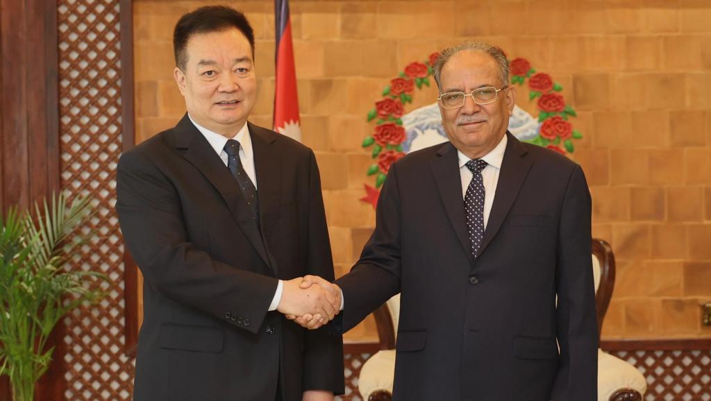 प्रधानमन्त्री प्रचण्डसँग चिनियाँ प्रतिनिधिमण्डलको शिष्टाचार भेटवार्ता