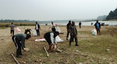 राप्ती नदीको सरसफाइ