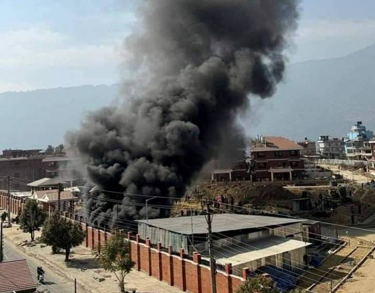 ललितपुरको भैसेपाटीस्थित मन्त्री क्वार्टरमा आगलागी