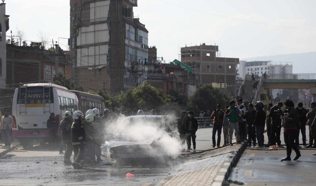 मन्त्री ज्वालाको गाडीमा आगजनी गर्ने ५ जना पक्राउ