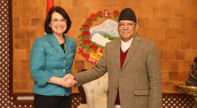 प्रधानमन्त्री प्रचण्डसँग शिष्टाचार भेट