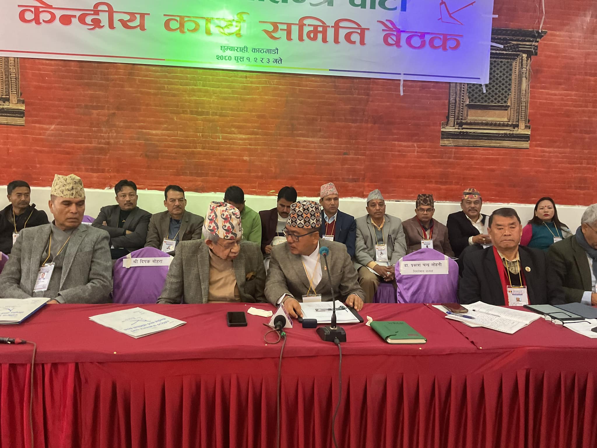 केन्द्रीय कार्यसमितिको बैठक