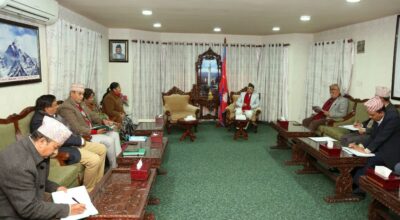 सभामुख घिमिरेद्वारा विषयगत समितिका सभापतिहरुसँग छलफल जारी