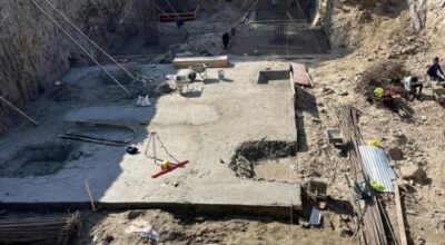 निर्माणाधीन अस्पताल भवन