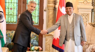 प्रधानमन्त्री प्रचण्ड र डा. एस जयशङ्कर