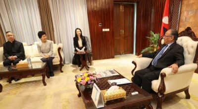 प्रधानमन्त्री प्रचण्डसँग चिनियाँ उपमन्त्रीको शिष्टाचार भेट