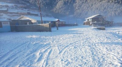 बागलुङको ढोरपाटनमा व्यापक हिमपात