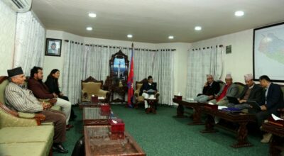 सभामुख घिमिरे र प्रमुख सचेतकबीच छलफल