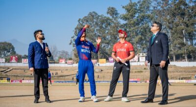 क्यानडाविरुद्धको खेलमा नेपालले टस जित्यो