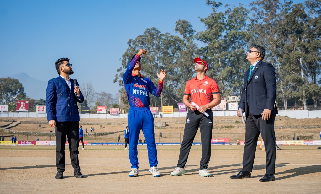 क्यानडाविरुद्धको खेलमा नेपालले टस जित्यो
