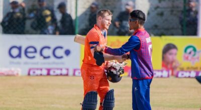 नेपाल नेदरल्याण्ड्ससँग आठ विकेटले पराजित