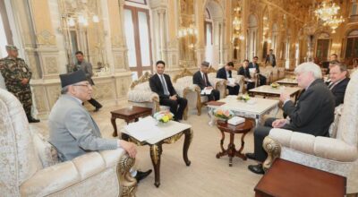 प्रधानमन्त्री प्रचण्ड र एन्ड्रयू मिचेल