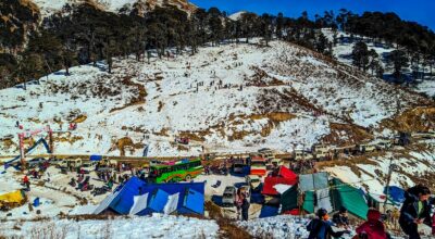 पातीहाल्नेमा हिउँ खेल्नेको भीड