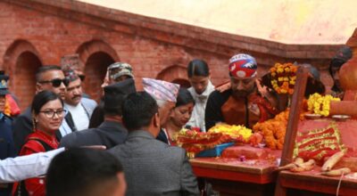 राष्ट्रपति पौडेलद्वारा शालीनदीमा पूजा, अर्चना