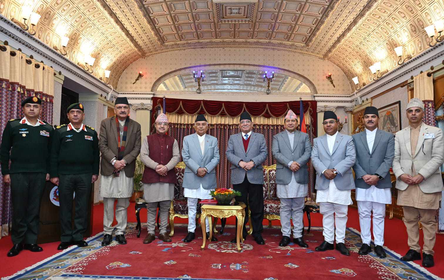 राष्ट्रपतिसमक्ष प्रधानमन्त्रीद्वारा राष्ट्रिय सुरक्षा परिषद्को वार्षिक प्रतिवेदन पेश