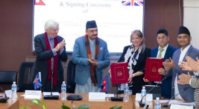 बेलायतद्वारा दुई परियोजना कार्यान्वयन गर्न ११ अर्ब ७० करोड अनुदान