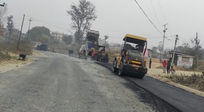 डुम्रे–बेसीशहर–चामे सडक कालोपत्र