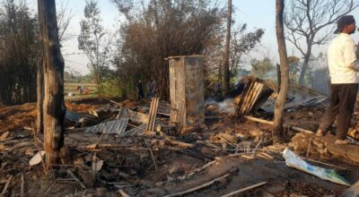 रङ्गेलीमा आगलागी