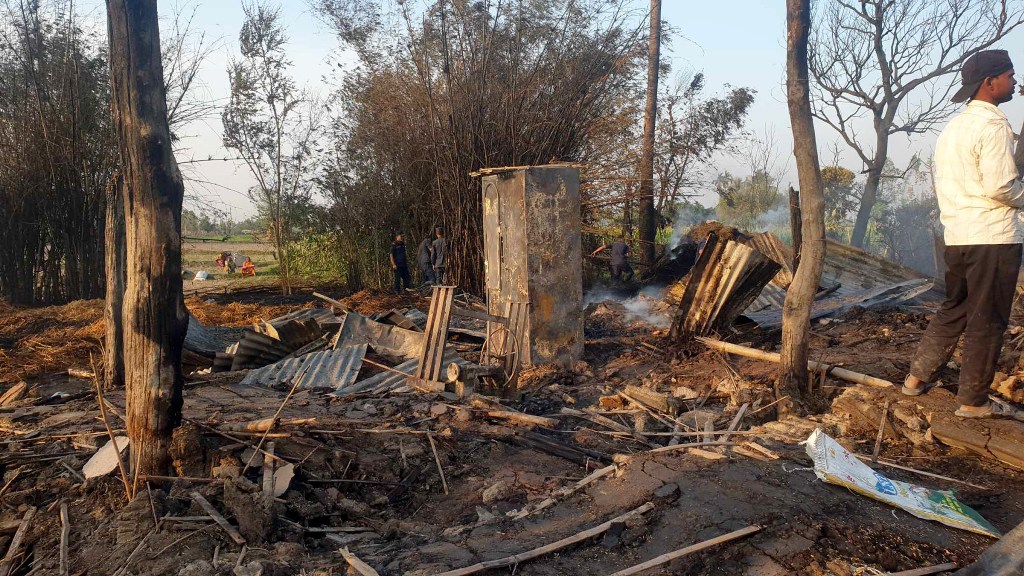 रङ्गेलीमा आगलागी