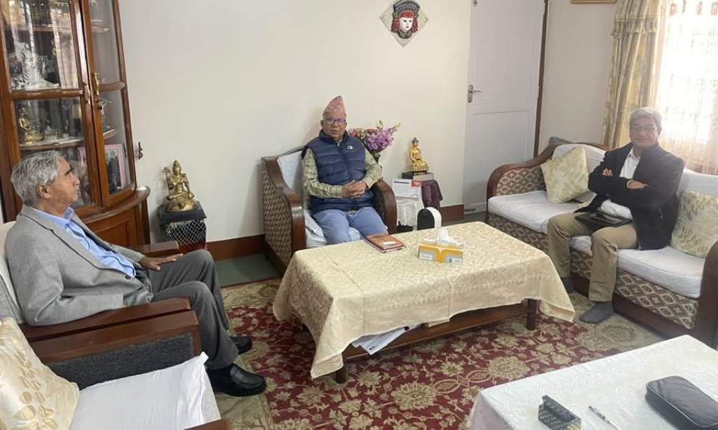 शेरबहादुर देउवा माधव नेपाल निवास कोटेश्वर