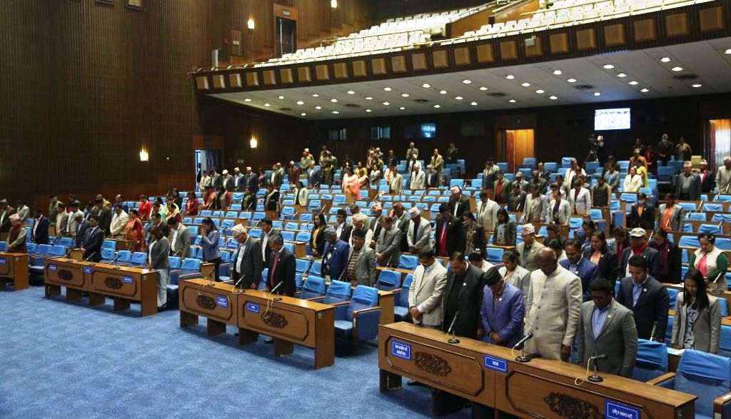 शोक प्रस्ताव पारित गरेर प्रतिनिधिसभाको बैठक स्थगित