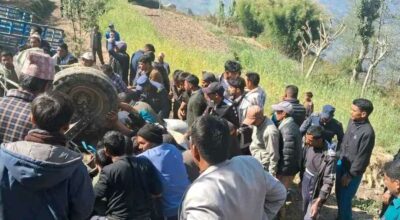 अछाममा ट्र्याक्टर दुर्घटना