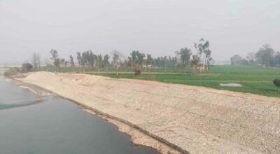 जोगबूढा नदीमा तटबन्ध निर्माण